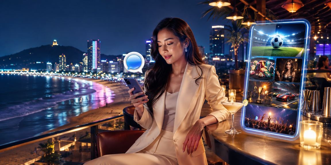 Người chơi trải nghiệm casino trực tuyến trên điện thoại ven biển Vũng Tàu